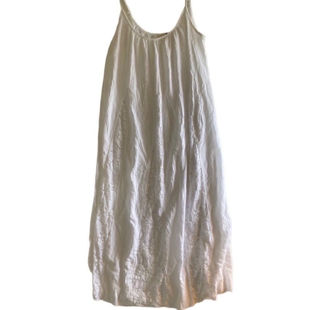 LA hearts women’s white lacy gauzy lightweight midi dress size XS